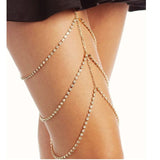 Rhinestones Leg Thigh Chain Shiny