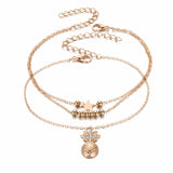 Crystal Pineapple Anklets