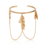 Bohemian Leaf Charm Upper Arm Bracelet