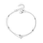 Simple Heart Female Anklets