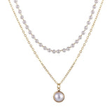 Double Layer Chain Gold Color Choker Necklace