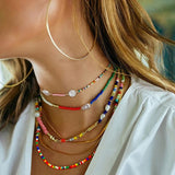 Pearl Seed Beads Strand Necklace