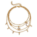 Cross Pendant Heart Anklets