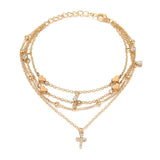 Cross Pendant Heart Anklets