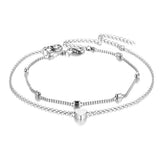 Cross Pendant Heart Anklets