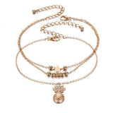 Cross Pendant Heart Anklets