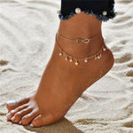 Gold Color Simple Chain Anklets