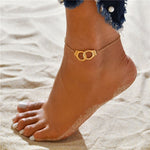 Gold Color Simple Chain Anklets
