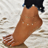 Gold Color Simple Chain Anklets