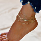 Bohemia Multilayer Beads Anklet Set