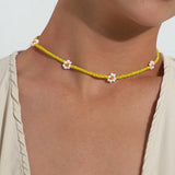 Lovely Daisy Flowers Colorful Beaded Charm