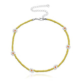 Lovely Daisy Flowers Colorful Beaded Charm