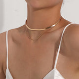 Vintage Bohemia Gold Coin letter Layered Chain Necklace