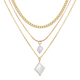 Double Layer Chain Gold Color Choker Necklace