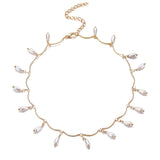 Double Layer Chain Gold Color Choker Necklace