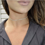 Simple Pearl Bead Chain Choker Necklace