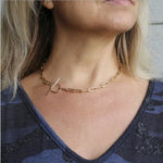 Simple Pearl Bead Chain Choker Necklace