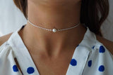 Simple Pearl Bead Chain Choker Necklace