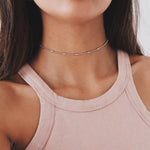 Simple Pearl Bead Chain Choker Necklace