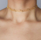 Simple Pearl Bead Chain Choker Necklace