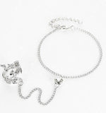 Gold Big Crystal Ring Bracelet