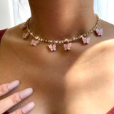Red Cherry Crystal Tennis Chain
