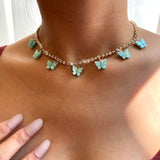 Red Cherry Crystal Tennis Chain