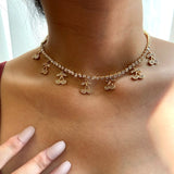 Red Cherry Crystal Tennis Chain