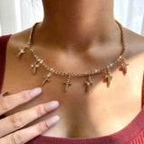 Red Cherry Crystal Tennis Chain
