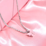 Red Cherry Crystal Tennis Chain