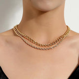 Vintage Bohemia Gold Coin letter Layered Chain Necklace