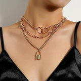 Vintage Bohemia Gold Coin letter Layered Chain Necklace