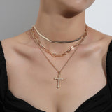 Vintage Bohemia Gold Coin letter Layered Chain Necklace