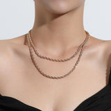 Vintage Bohemia Gold Coin letter Layered Chain Necklace