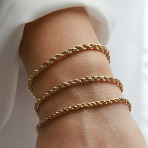 Charming Flash Twisted Rope Chain Bracelets