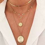 Vintage Multilayer Crystal Pendant Necklace