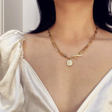 Vintage Multilayer Crystal Pendant Necklace
