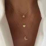 Vintage Multilayer Crystal Pendant Necklace