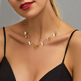 Vintage Multilayer Crystal Pendant Necklace