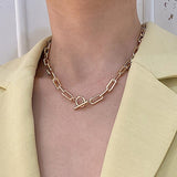 Vintage Multilayer Crystal Pendant Necklace
