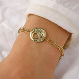 Bohemian Silver Color Tassel Round Bracelet