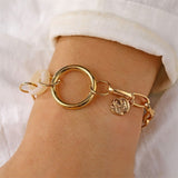 Bohemian Silver Color Tassel Round Bracelet