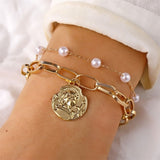 Bohemian Silver Color Tassel Round Bracelet