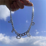 Metal Dinosaur Shape Pendant Chain Choker