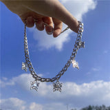 Metal Dinosaur Shape Pendant Chain Choker