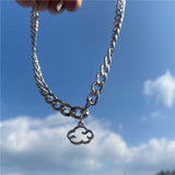 Metal Dinosaur Shape Pendant Chain Choker