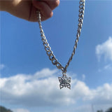 Metal Dinosaur Shape Pendant Chain Choker
