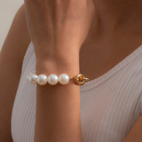 Pearl Lock Chain Bracelets