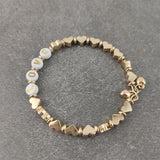 Boho Letter White Charm Bracelet