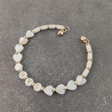 Boho Letter White Charm Bracelet